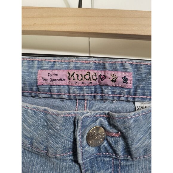 MUDD Juniors SZ 9 90's y2k Distressed Destroyed Light Wash Denim Jeans - Picture 3 of 10